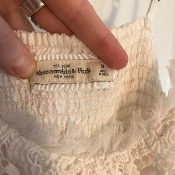 A&F Pink Dip Dye/Ombre Eyelet Mini Summer Dress - Picture 6 of 7